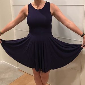 Cynthia Rowley navy flare dress S